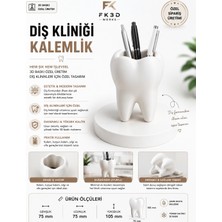 Diş Kliniği Kalemliği – Diş Şeklinde Masaüstü Kalemlik | 3D Baskı Özel Tasarım