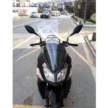 Motocam Sym Jet 14 125 Ön Cam 2017-2026 Model 74CM Şeffaf Renkli 4mm Uzun