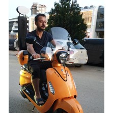 Motocam Yuki Gelato 50 Ön Cam 2023-2026 Model 43CM Şeffaf Renkli 4mm Aparatsız