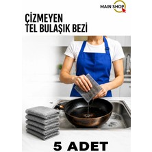 MAİN SHOP 5 Adet 20X20 Tel Bez Bulaşık Bezi, Zor Kir Bezi, Mutfak Banyo Bezi Çift Katlı M- 602