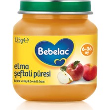 Urfakent Elma Şeftali Püresi Kavanoz Maması 125 gr