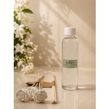Safier Anadolu Yasemini Çubuklu Oda Kokusu Yedek Kit (Refill) 150 ml – 4 Adet Bambu Çubuk & 3 Adet Seramik Taş Çiçek Hediyeli
