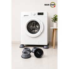 MAİN SHOP Gürültü Engelleyici ve Kaymaz Titreşim Önleyici Kauçuk Ayak Pedleri Çamaşır Makinesi Stoper 4'lü Set M-541