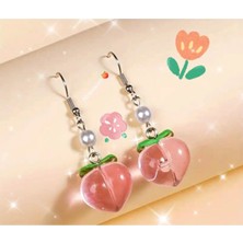 Hb Tasarım Peach🍑 Tasarım Hediyelik Lolita Küpe 🌺