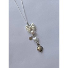 Hb Tasarım Incili Çilek Y2K Fairycore Phone Charm
