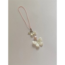 Hb Tasarım Pearly Butterfly Y2K Fairycore Coquette Telefon Charmı