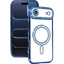 Negok Newface Apple iPhone 17 Air Joke Simli Magneticsafe Kılıf - Mavi