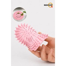 MAİN SHOP Süzgeçli Lavabo Banyo Küvet Tıkacı, Yuvarlak Evye Küvet Banyo Gider Kapağı Pembe Renk M-140