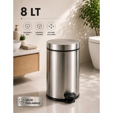 Organix Home Çöp Kovası Çelik 8 litre Paslanmaz Çelik gövdesi ile uzun ömür sunar.