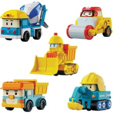 Urfakent Polı MRT-761 Robocar Poli Mini Inşaat Araçları 5li Set