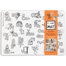 Kyops Funny Mat Alfaba & Sayılar 25X35CM 2'li Paket Beyaz Seri