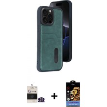 Pileli Store Pilelistore™ iPhone 14 Pro Max Kılıf Yörünge Işık Serisi - Siyah Buffer Hayalet Cam Ekran Koruyucu + Bilvis Titan Kamera Lens - Gs