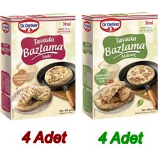 Dr. Oetker Tavada Bazlama - 8 Paket Bazlama Toz Karışımı (4 Sade + 4 Akdeniz)