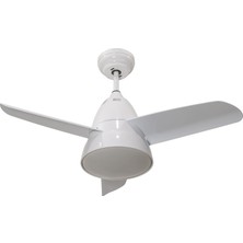 Alsanfan Atom Beyaz Aydınlatmalı Uzaktan Kumandalı Tavan Vantilatörü 120 cm 4 Kanatlı Modern Tasarım