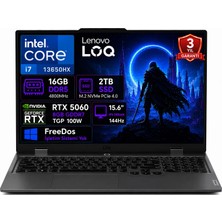 Lenovo Loq 15IRX10 83JE00JQTR-01 I7-13650HX 16GB Ddr5 2tb SSD RTX5060 8gb Tgp 100W 15.6" IPS 144Hz Freedos