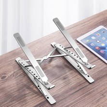 iDock N8 Çift Taraflı Ayarlı Alüminyum Laptop Standı Universal Uyumluluk Gümüş Renk