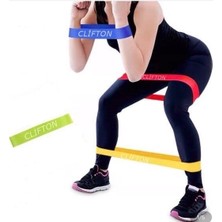 Clifton Pilates Aerobik Bandı Yeşil Düşük Dirençli Çalışma Lastiği Fitness ve Yoga Kullanımı İçin