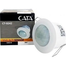 Cata CT-9242 Sıva Altı Hareket Sensörü 360 Derece Beyaz Renkli 1200 W Güç