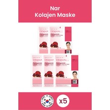 Dermal Sıkılaştırıcı, Nemlendirici ve Yumuşatıcı Nar Özlü Kolajen Maske 23GR 5 Adet