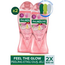 Palmolive Aroma Sensations Feel the Glow Peeling Etkili Banyo ve Duş Jeli 2 x 500 ml + Seyahat Kiti Hediye