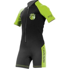 Cressi Little Shark Junior 2 mm Çocuk Shorty Dalış Elbisesi Yeşil 5/6 Yaş