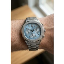 Beverly Hills Polo Club Gümüş Yuvarlak Kasa Erkek Kol Saati | 44 mm Çelik Kasa, Mavi Kadran
