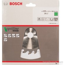 Bosch  - Optiline Serisi Ahşap İçin Daire Testere Bıçağı - 130 X 20/16 X 2,4 Mm, 20 Diş
