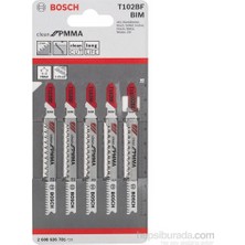 Bosch  - Temiz Kesim Serisi Akrilik Cam İçin T 102 Bf Dekupaj Testeresi Bıçağı - 5'Li Paket