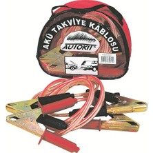 Autokit Akü Takviye Kablosu -"Şeffaf Bitişik Kablolu" 600 Amper