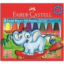 Faber-Castell Redline 8 Renk Pastel Boya Karton Kutu Çocuklar İçin Rahat ve Canlı Renkler