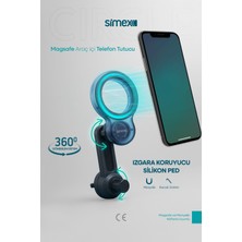 Simex Circle Peteğe Takmalı Magsafe Mıknatıslı Araç Içi Telefon Tutucu ST-204