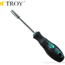 Troy 22005 Tornavida Bits Uç Tutucu 240mm Parlak Krom Kaplı Sertleştirilmiş Çelik ile Güçlü Mıknatıslı