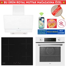Hoover Napoli Telefon Bağlantılı Elektr. Vitro. Beyaz Ankastre Set (HO3158W+ HH64CCB + HDG6C2GWTK)