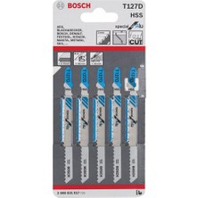Bosch  - Aluminyum İçin T 127 D Dekupaj Testeresi Bıçağı - 5'Li Paket