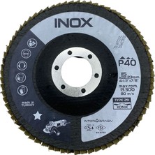 Interflex Zirkon Zc757x Flap Disk (%100 Inox) 115x22,23 Konik 40 Kum (10 Adet)