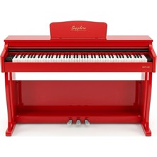 Jwin Sapphire SDP-220 Çekiç Aksiyonlu 88 Tuşlu Dijital Piyano - Kırmızı