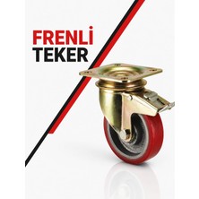 İmtek 125X40 Dökümüstü Poliüretan Frenli Teker