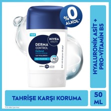 Nivea Men Erkek Stick Deodorant Derma Control Defend 50ML, 72 Saat Anti-Perspirant, Alkolsüz, Hyaluron