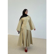 Moda Aksa 6025 Belden Bağlama Poplin Etekli Takım Mint