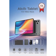 Torima Android Tablet Kalem Klavye Mouse Full Set SIM Kartlı BTK Kayıtlı 10.1 İnç T17 Pro Max Koyu Gri