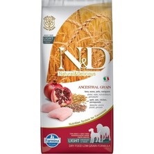N&D Nd Az Tahıllı Light Tavuk & Nar Adult Med&Maxi Köpek Maması - 12