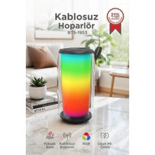 Torima Bluetooth Hoparlör Rgb Işıklı TWS USB TF Destekli Speaker BTS-1953 Siyah