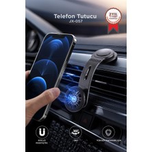 Torima Telefon Tutucu 360 Derece Güçlü Manyetik Sarsıntı Önler Araç İçi Oto Aksesuarları JX057 Siyah