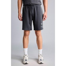 DeFacto %100 Pamuk NBA Chicago Bulls Lisanslı Standart Fit Elastik Bel Antrasit Şort H3862AX26SM