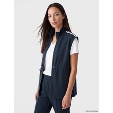 Lcw Modest Lacivert Dik Yaka Oversize Kadın Yelek