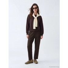 Lcw Modest Kahverengi Beli Lastikli Soft Touch Kadın Eşofman Altı