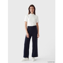 Lcw Modest Lacivert Şeritli Soft Touch Kadın Eşofman Altı