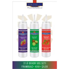 Simonelli 3’lü Dekor Sos Seti Çilek Kivi Frambuaz