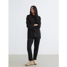 Lcw Modest Siyah Beli Lastikli Kadın Eşofman Altı