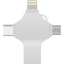 MiraLive Otg 4in1 Cep Telefonu Çok Fonksiyonlu USB Flash Bellek 128 GB Type-C, Micro Sd ve Kart Okuyucu